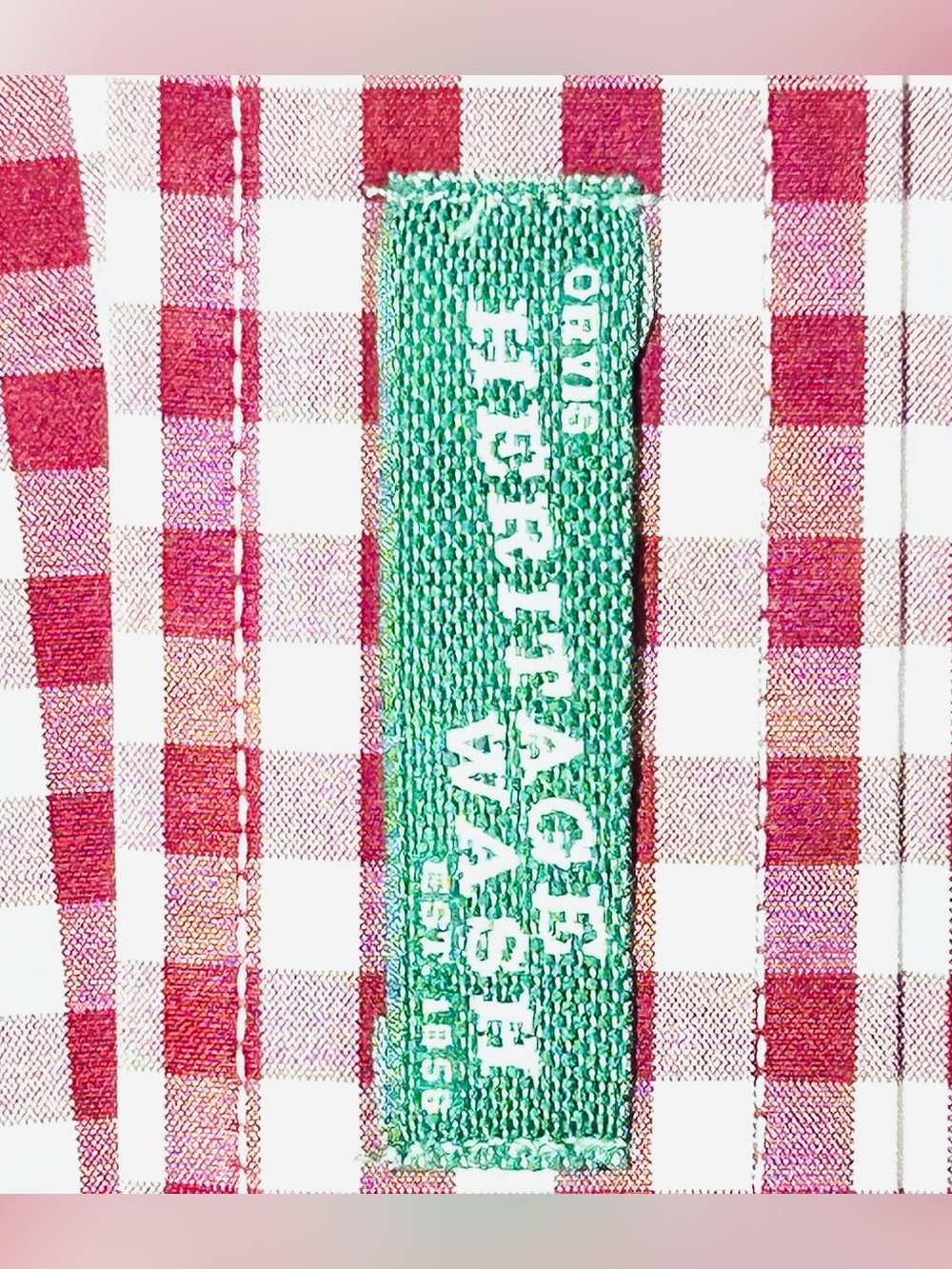 Orvis Heritage Wash Shirt Men size XL burgundy Gingham 100% Cotton Button Down - Picture 5 of 10